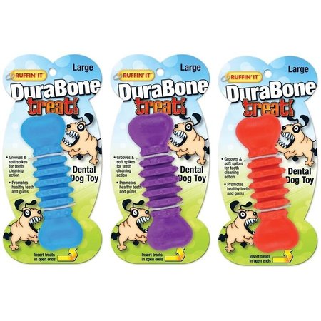 RUFFINIT Dog Toy, L, Durabone, BluePurpleRed 80505